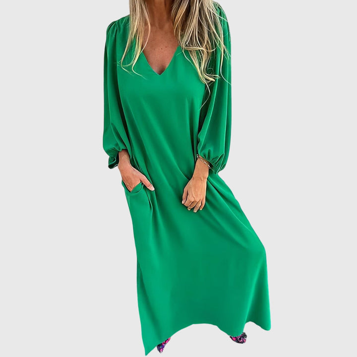 Carol | Women’s Long Boho Dress with Pockets