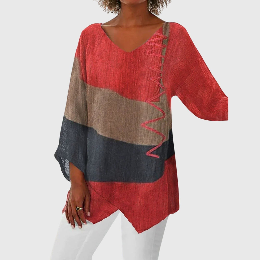 Nena |  Women’s Flattering Top with Unique Print