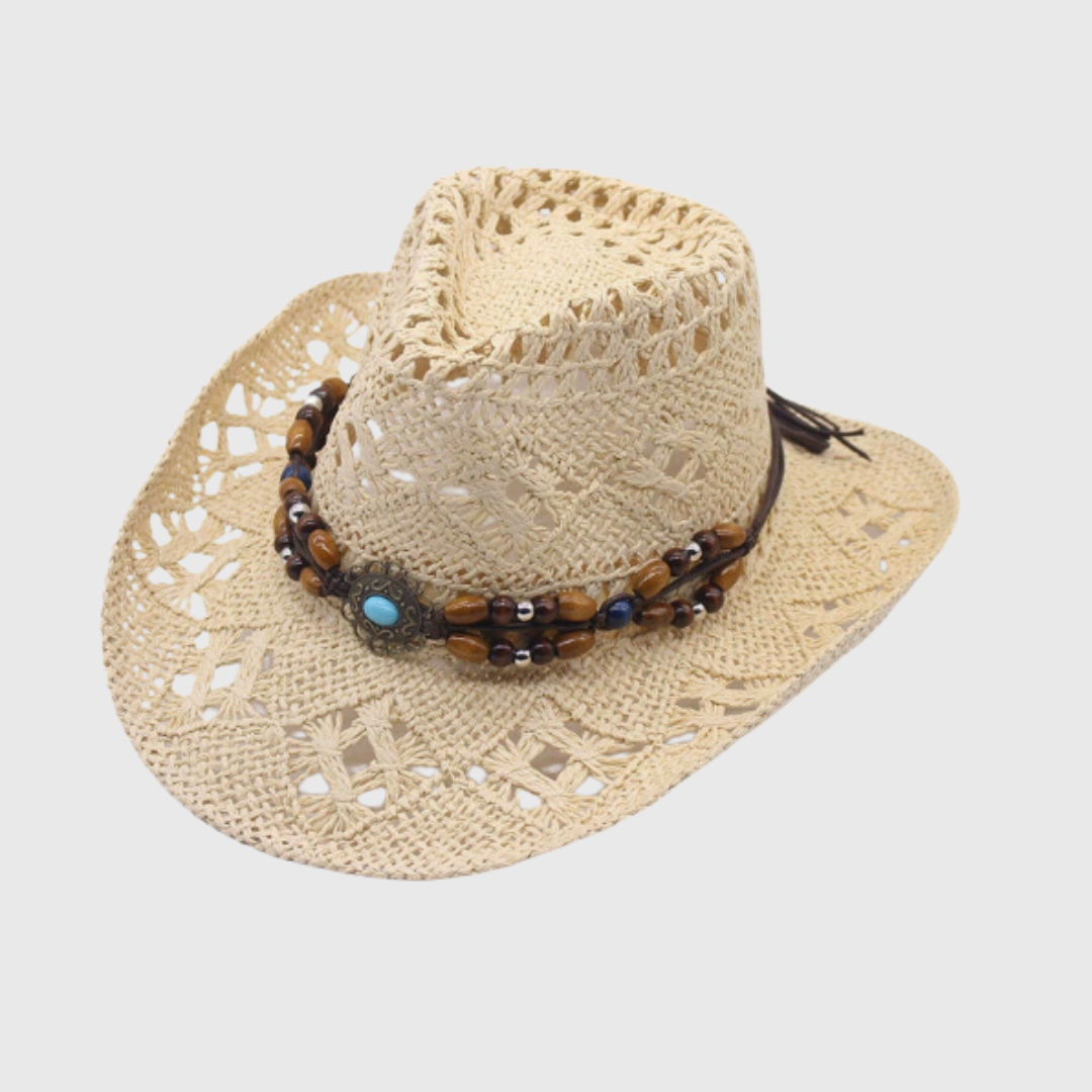 Aurelin | Women’s Wide-Brim Cowboy Hat with Decorative Band