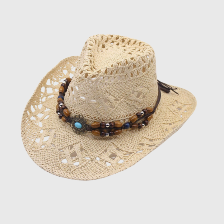 Aurelin | Women’s Wide-Brim Cowboy Hat with Decorative Band