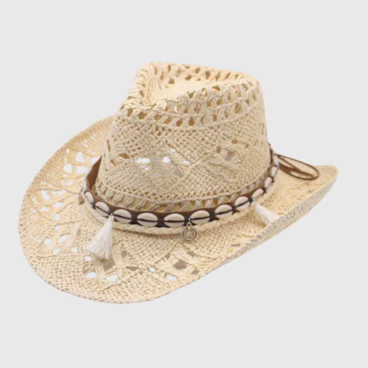 Aurelin | Women’s Wide-Brim Cowboy Hat with Decorative Band