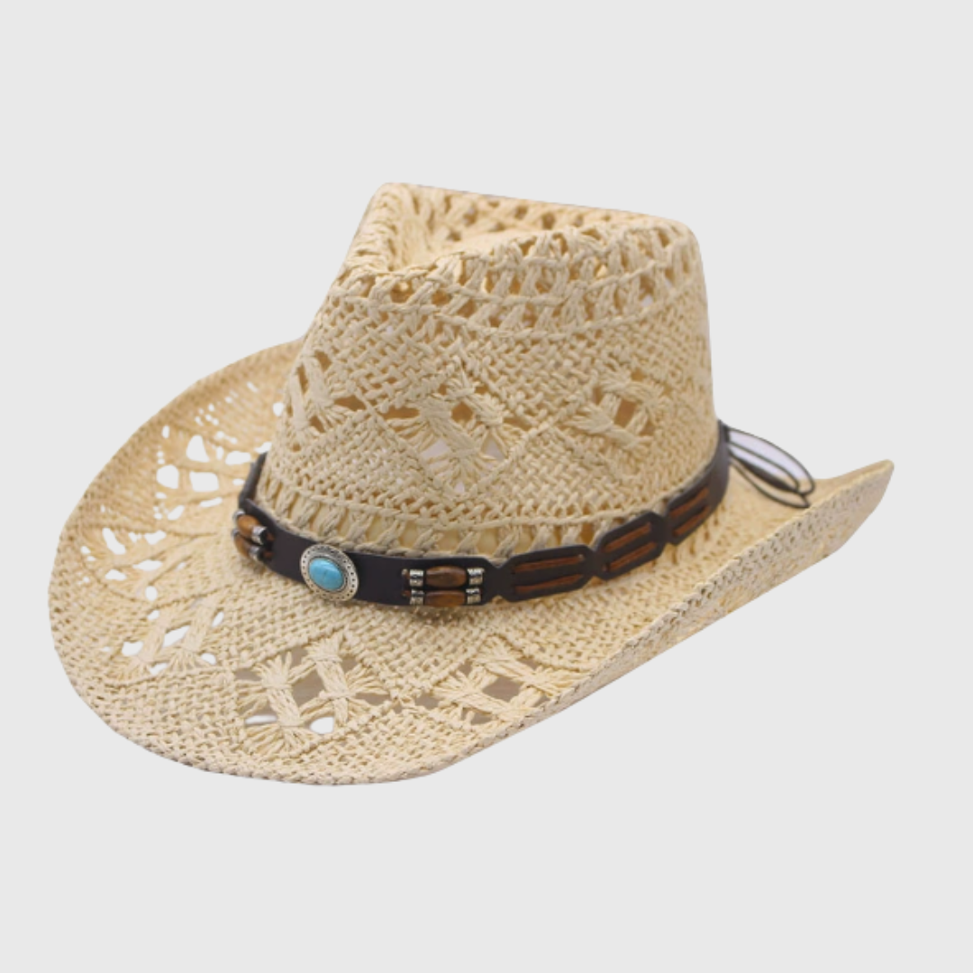 Aurelin | Women’s Wide-Brim Cowboy Hat with Decorative Band