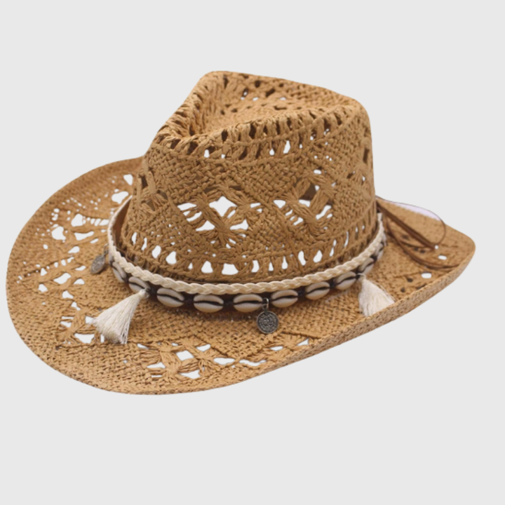 Aurelin | Women’s Wide-Brim Cowboy Hat with Decorative Band
