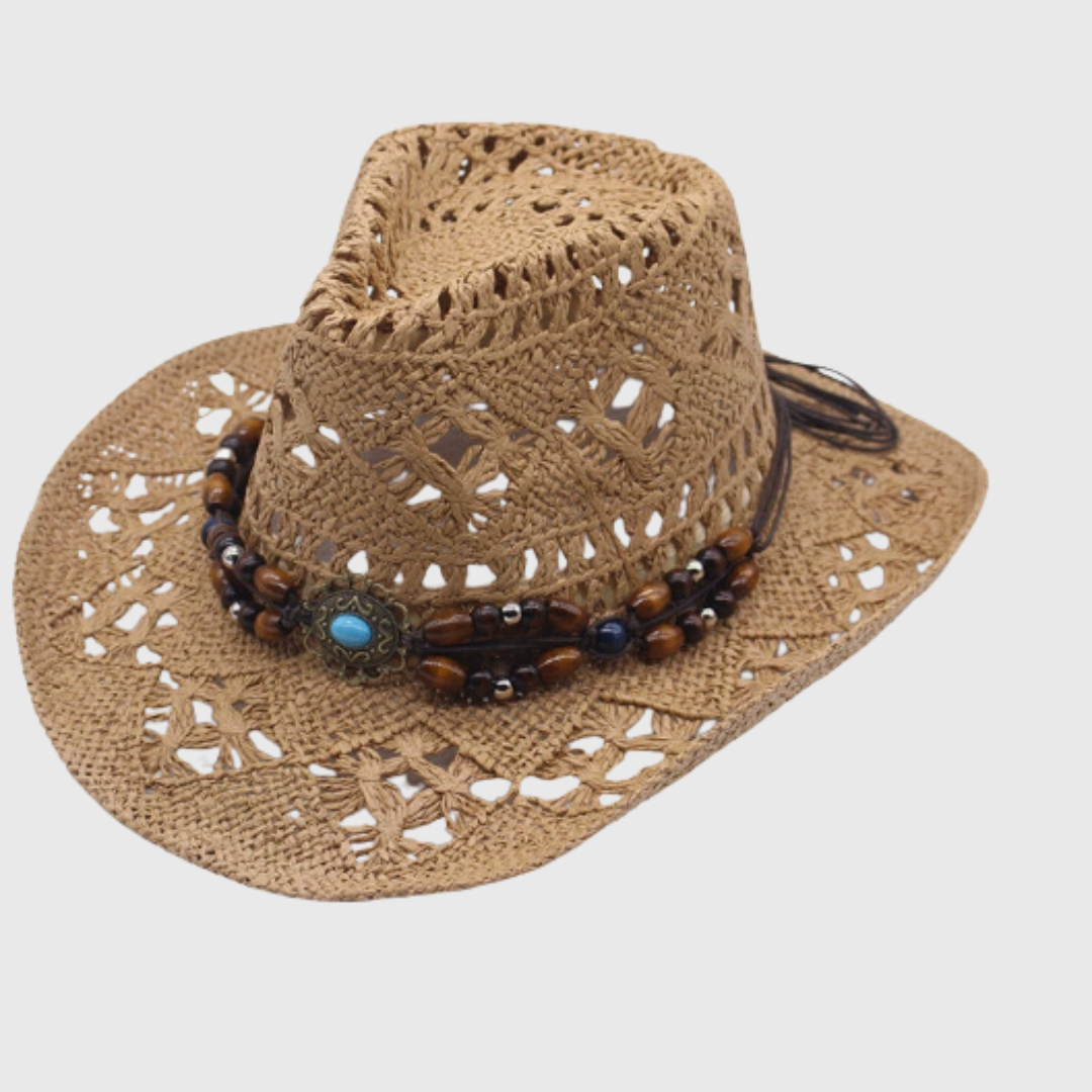 Aurelin | Women’s Wide-Brim Cowboy Hat with Decorative Band