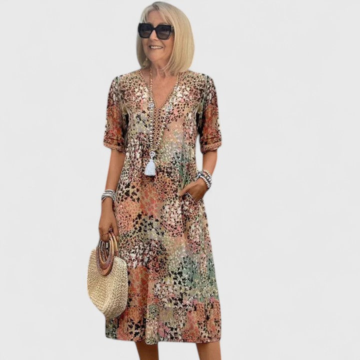 Isolde | Women’s Midi Dress with Lightweight Draping
