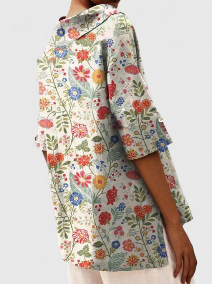 Women’s Elegant Top with Floral Print