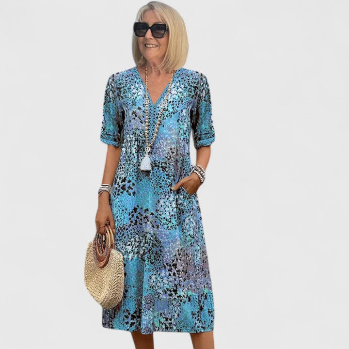 Isolde | Women’s Midi Dress with Lightweight Draping