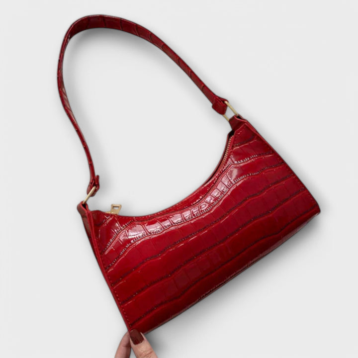 Olivia | Women’s Shiny Crocodile-Texture Bag with Comfortable Handles
