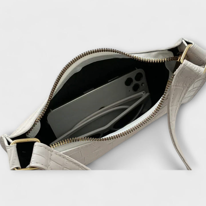 Olivia | Women’s Shiny Crocodile-Texture Bag with Comfortable Handles