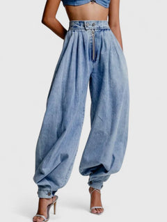 Ariselisse | Women’s Jeans with Elastic Pleated Details