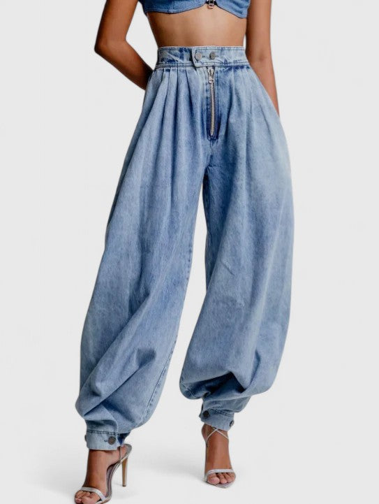 Ariselisse | Women’s Jeans with Elastic Pleated Details
