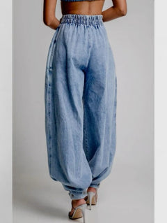 Ariselisse | Women’s Jeans with Elastic Pleated Details
