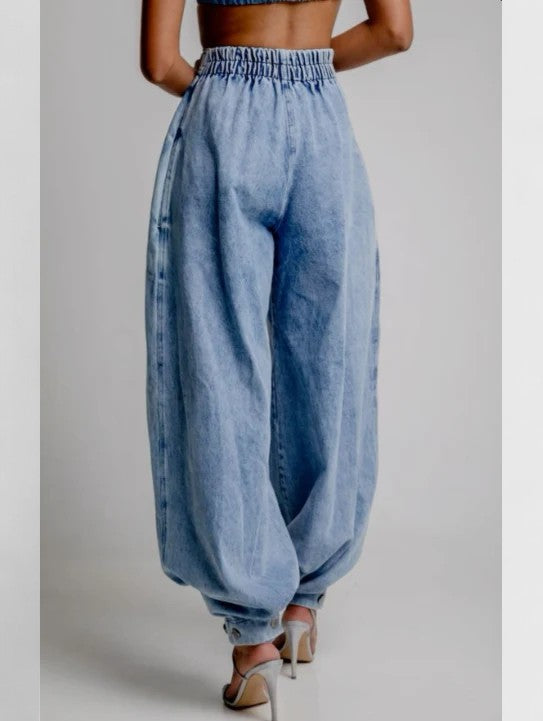 Ariselisse | Women’s Jeans with Elastic Pleated Details