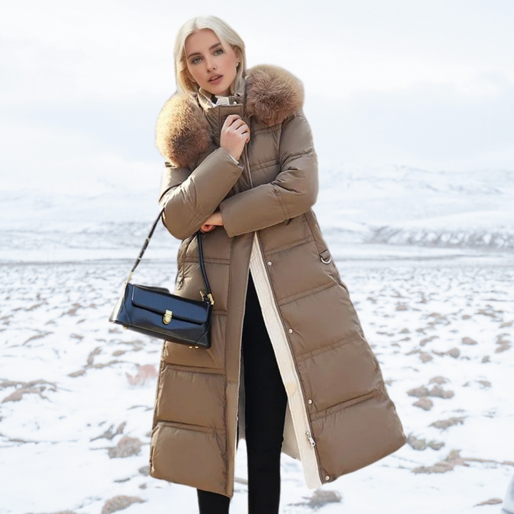 Women’s Winter Parka with Hood Trim