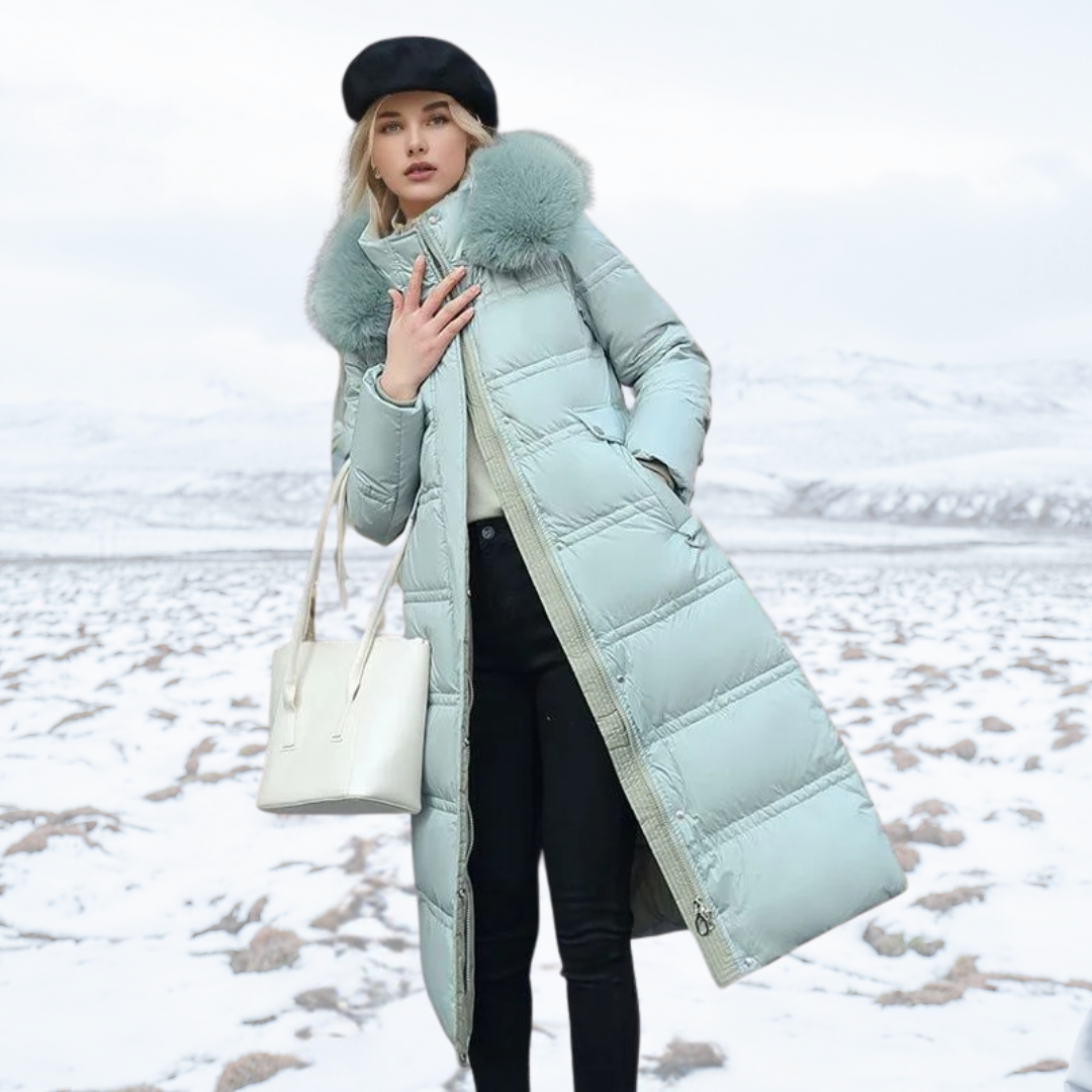 Women’s Winter Parka with Hood Trim