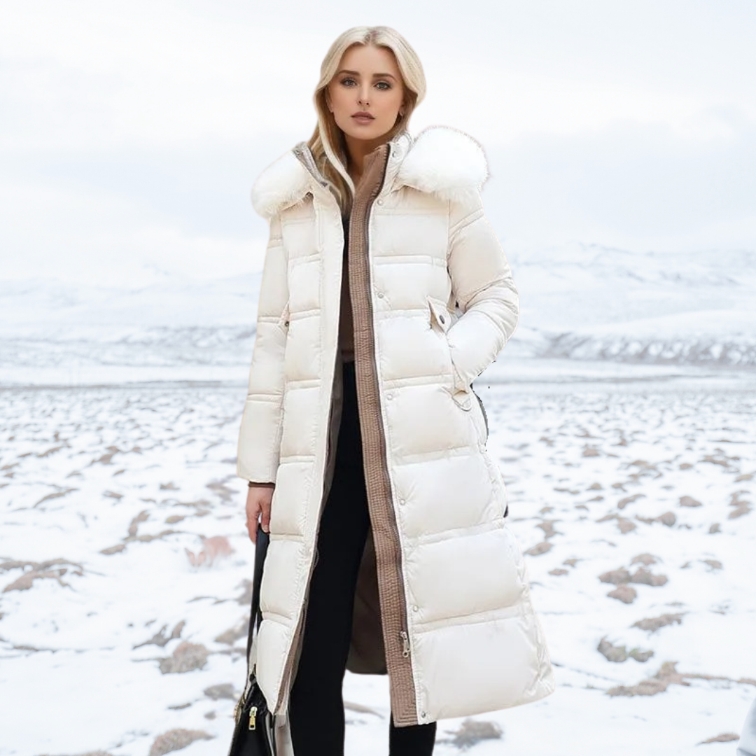 Women’s Winter Parka with Hood Trim