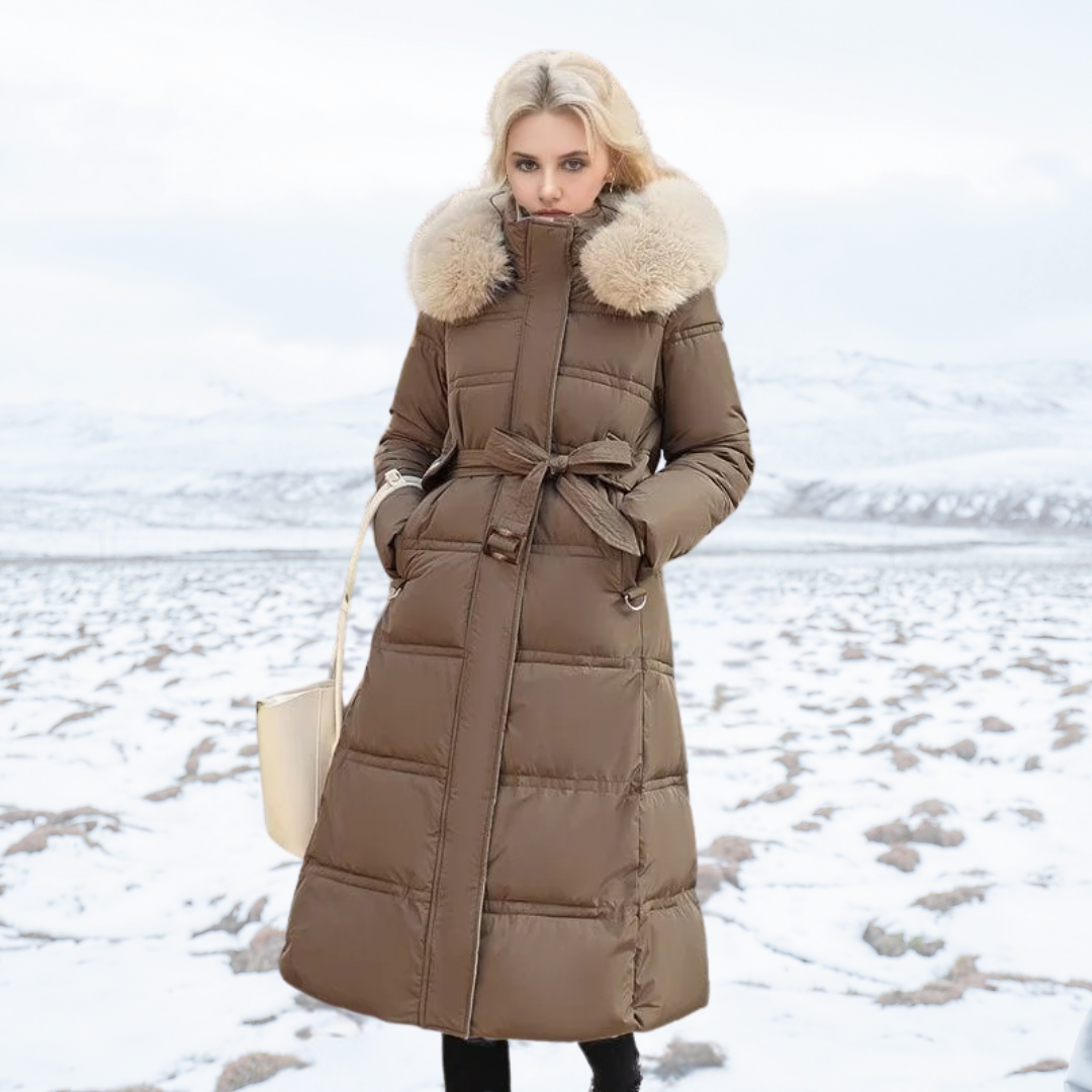 Women’s Winter Parka with Hood Trim