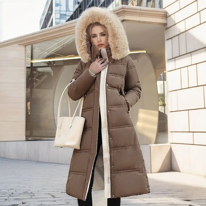 Women’s Winter Parka with Hood Trim