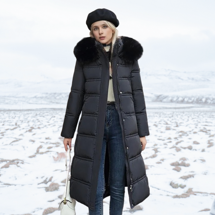 Women’s Winter Parka with Hood Trim