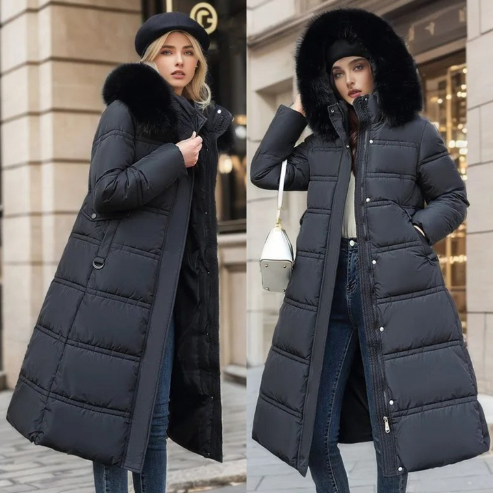 Women’s Winter Parka with Hood Trim