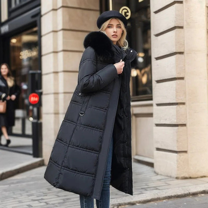 Women’s Winter Parka with Hood Trim