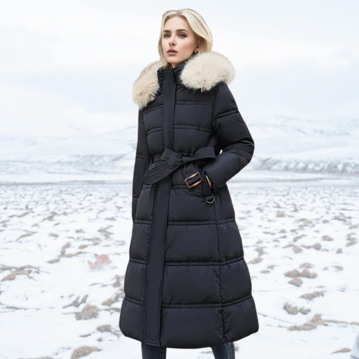 Women’s Winter Parka with Hood Trim