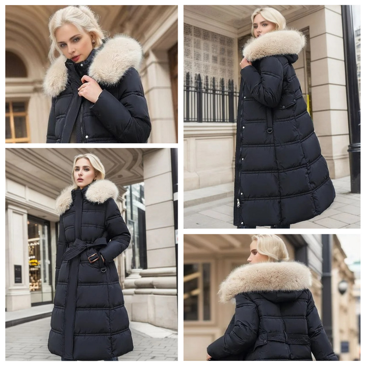 Women’s Winter Parka with Hood Trim