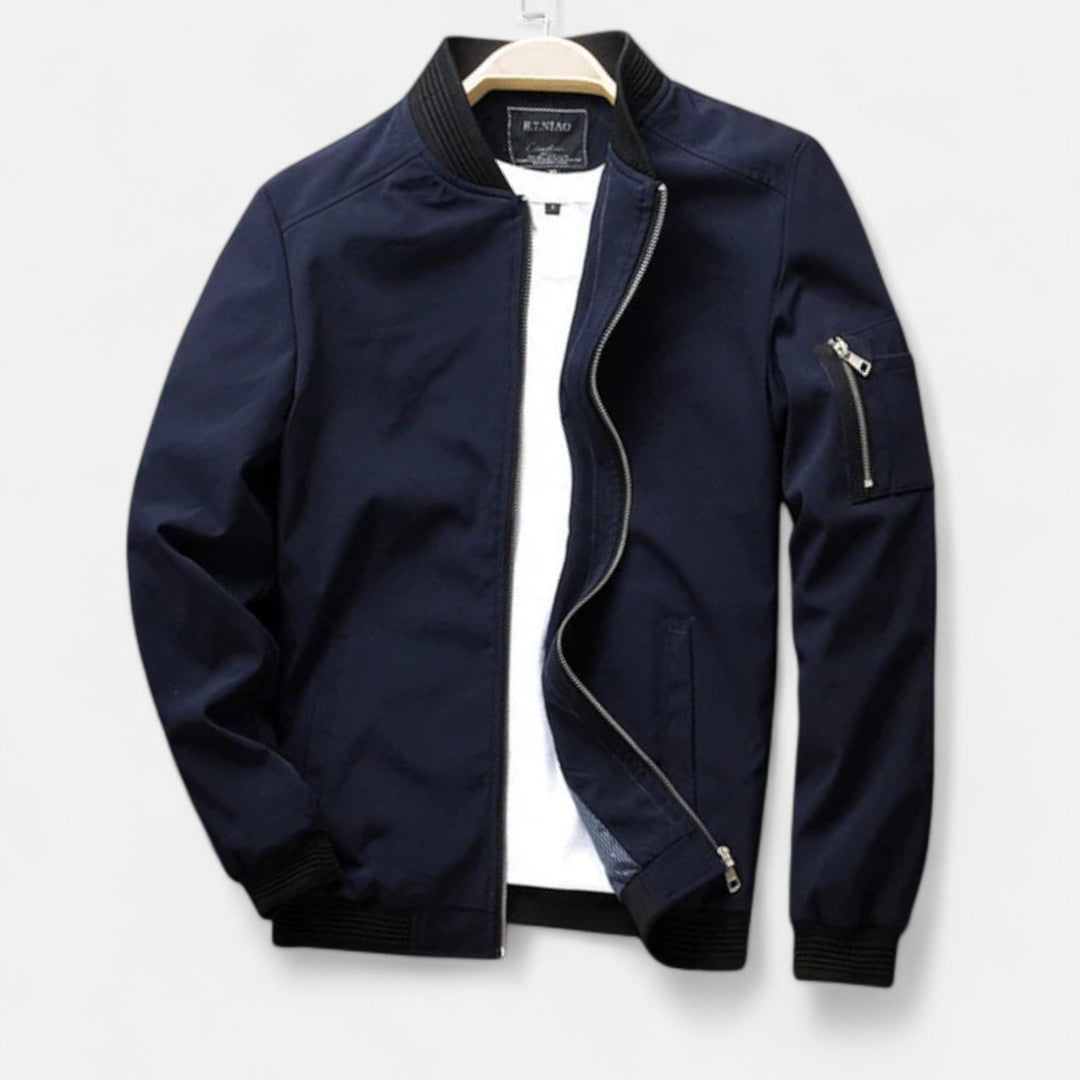 Elliot | Bomber Jacket with Ribbed Trim