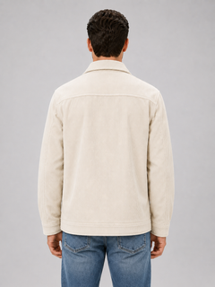 Men's Corduroy Overshirt with Snap Button Fastening