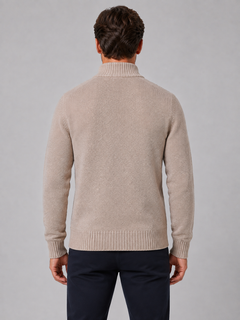 Men's Full Zip Cardigan with Funnel Neck