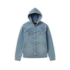 Arlo | Hooded Denim Jacket with Button Front