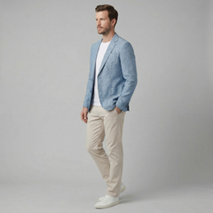 Callum | Light Blue Blazer with Notch Lapel