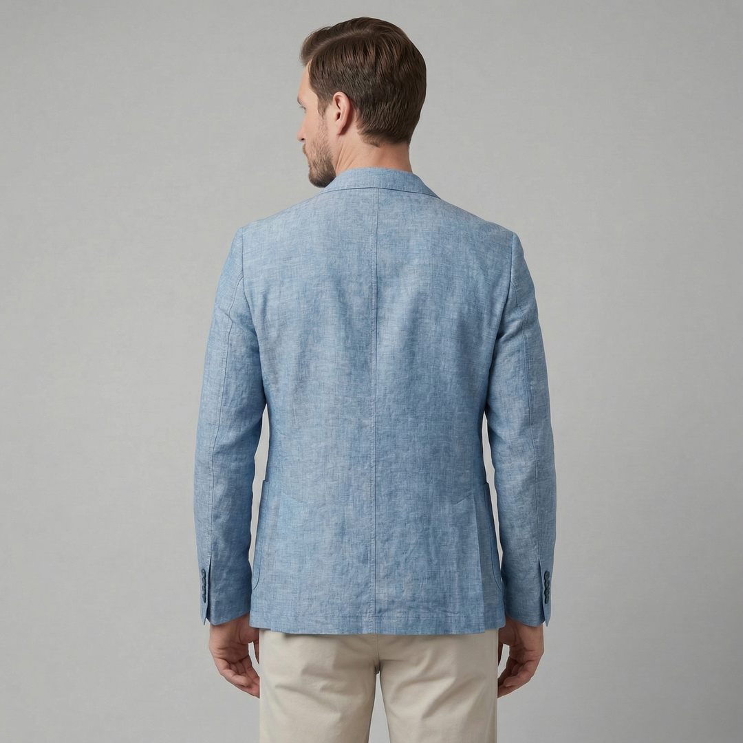 Callum | Light Blue Blazer with Notch Lapel