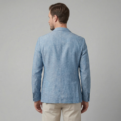 Callum | Light Blue Blazer with Notch Lapel