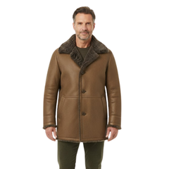 Jasper | Sherpa Lined Long Coat with Faux Fur Collar
