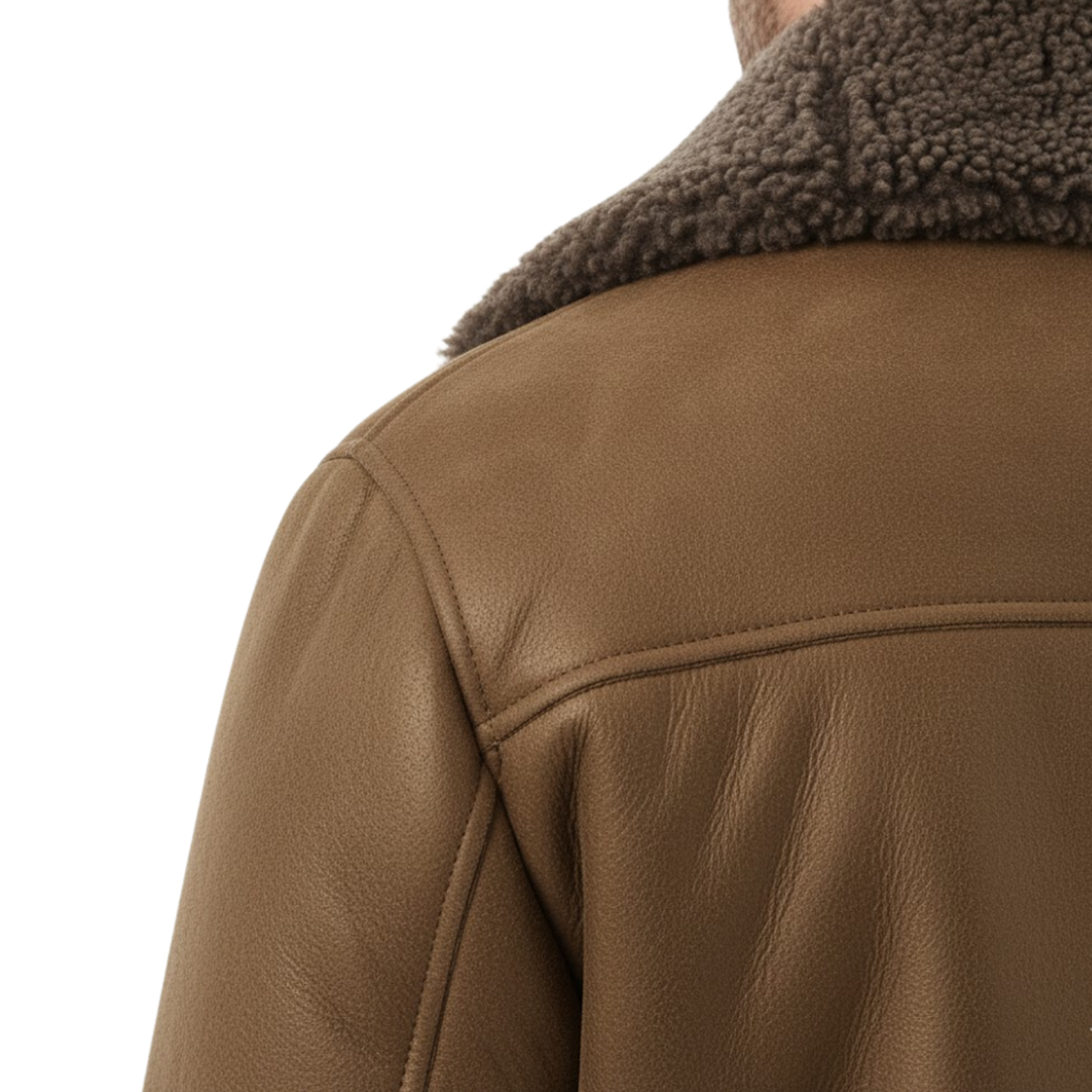 Jasper | Sherpa Lined Long Coat with Faux Fur Collar