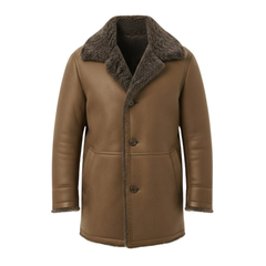 Jasper | Sherpa Lined Long Coat with Faux Fur Collar