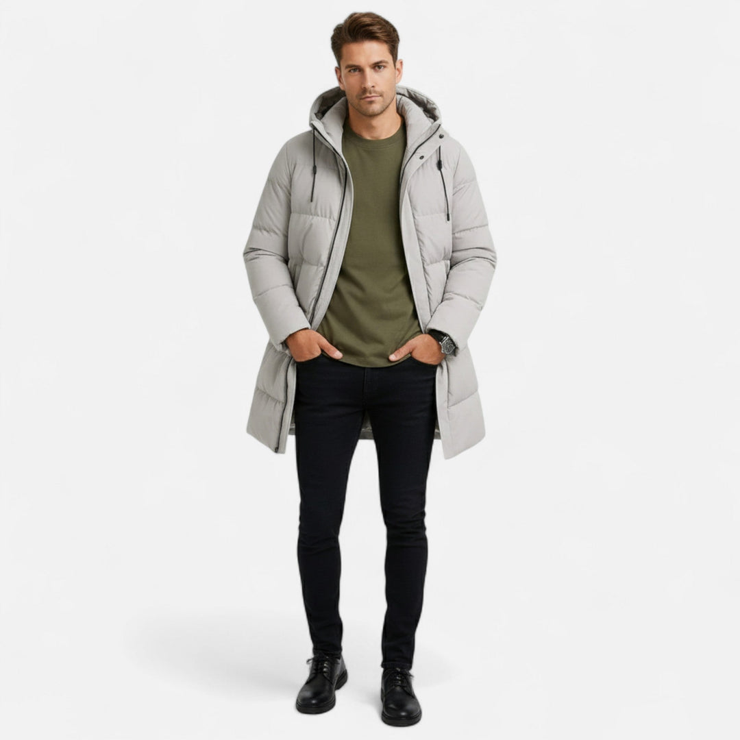 Julian | Long Puffer Jacket with Adjustable Hood