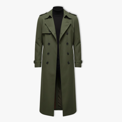 Bennett | Long Trench Coat with Notch Lapel