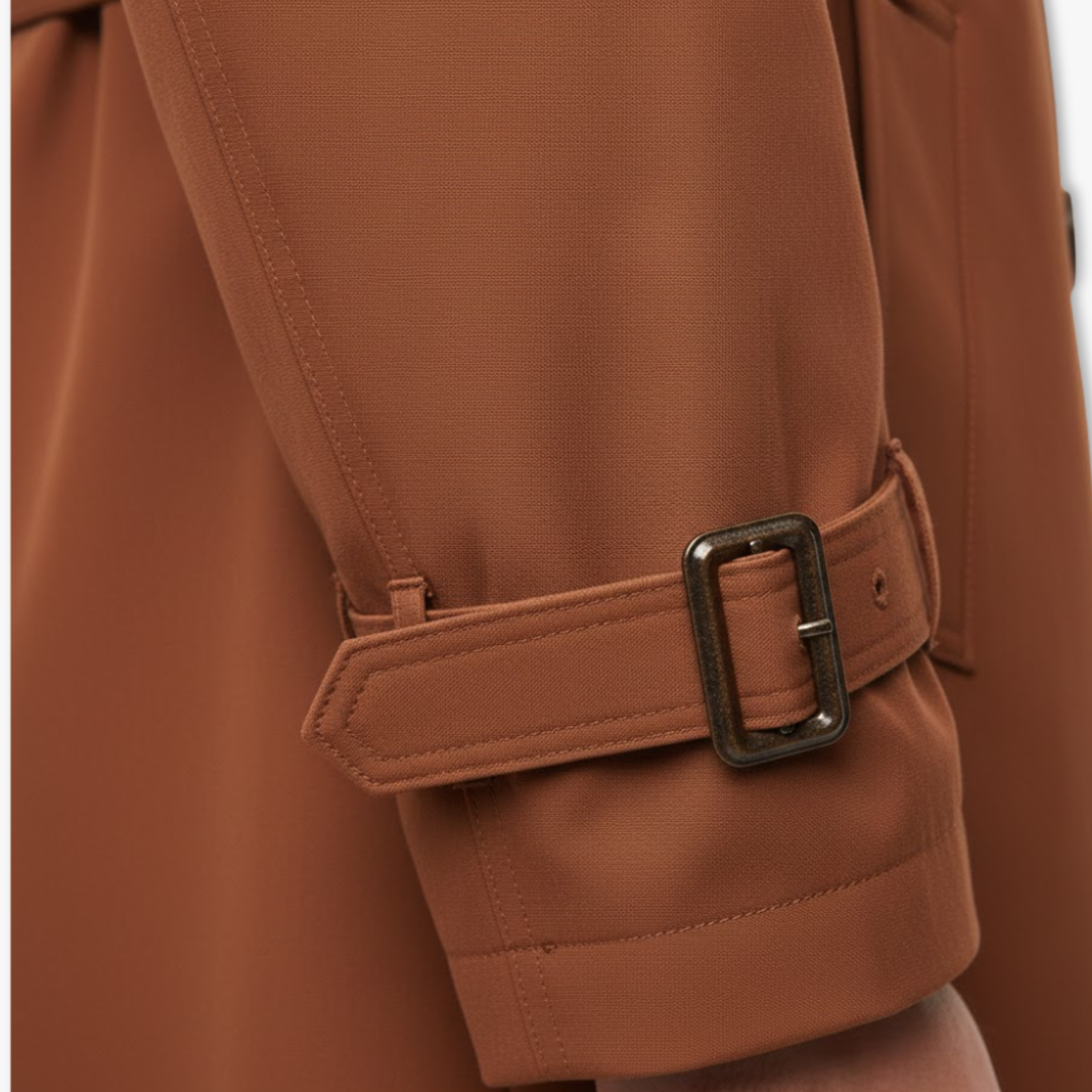 Bennett | Long Trench Coat with Notch Lapel