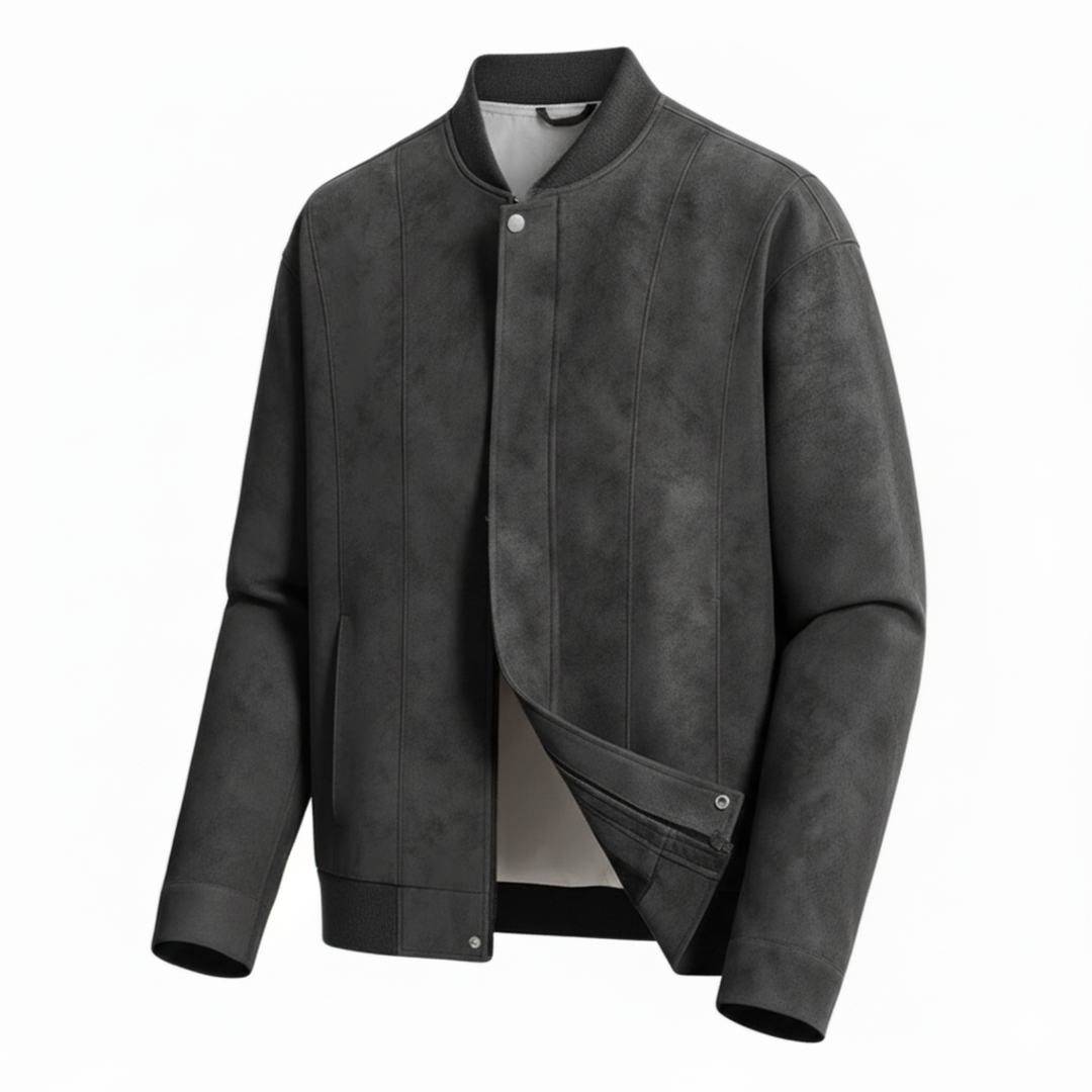 Fletcher | Varsity Bomber Jacket with Snap Front