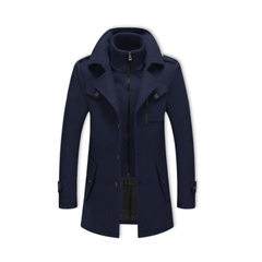 Daniel | Long Winter Coat with Double Collar