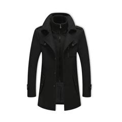 Daniel | Long Winter Coat with Double Collar