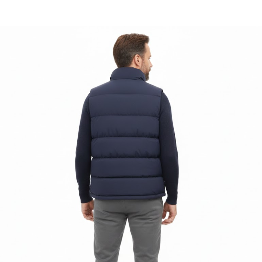 Silas | Puffer Vest with Stand Collar