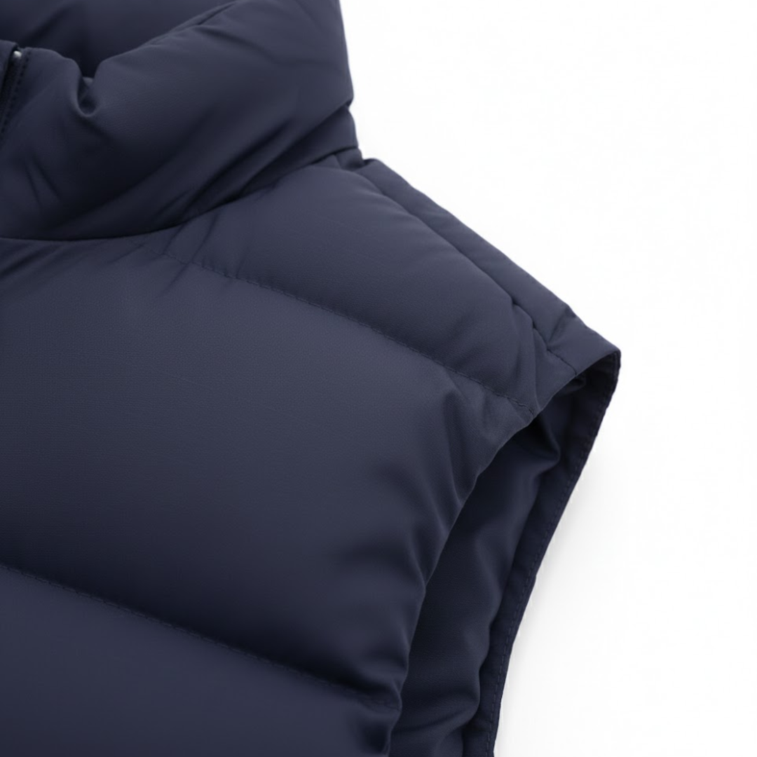 Silas | Puffer Vest with Stand Collar