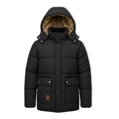 Theo | Hooded Puffer Parka with Quilted Shell