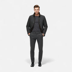 Victor | Quilted Jacket with Sherpa Lined Stand Collar
