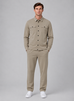 Men’s Relaxed Overshirt with press-stud front closure