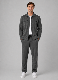 Men’s Relaxed Overshirt with press-stud front closure