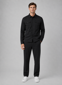 Men’s Relaxed Overshirt with press-stud front closure